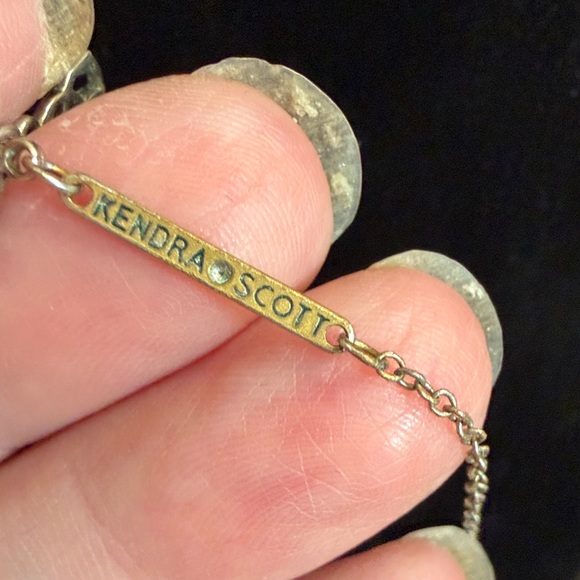 Kendra Scott Gold Druzy Horizontal Pendant Necklace - Picture 3 of 5